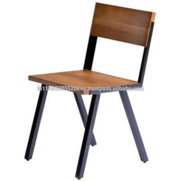 Wood with Metal frame Dining Chair